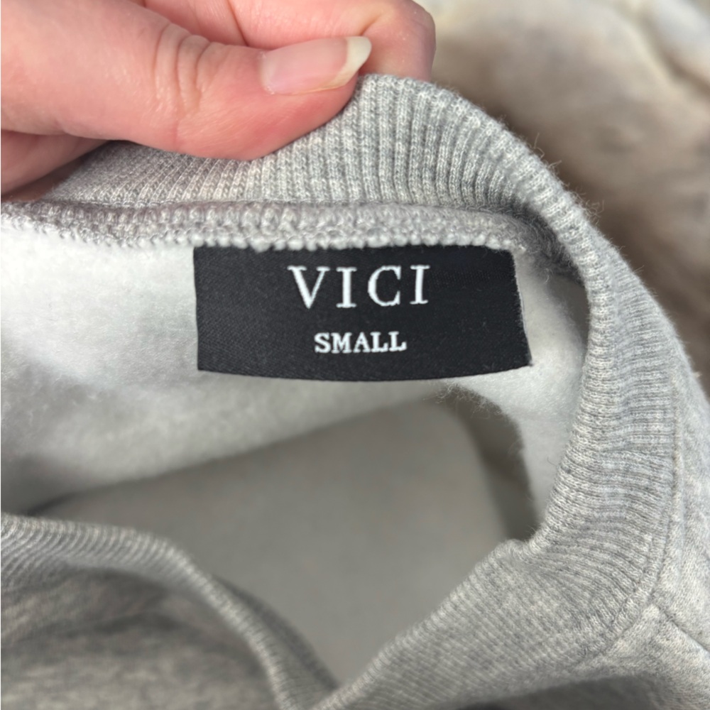 Vici Gray Crewneck Sweatshirt - Picture 7 of 8